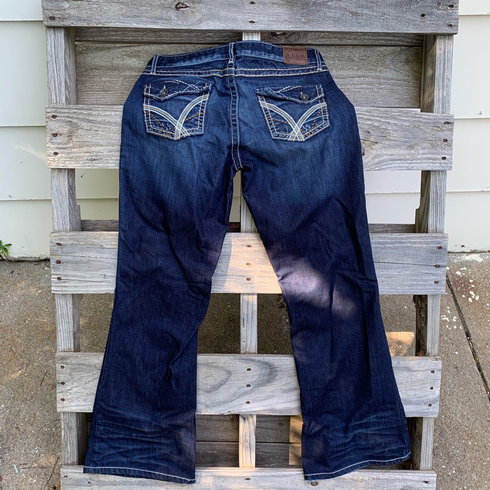 BKE Sabrina dark wash flare jeans